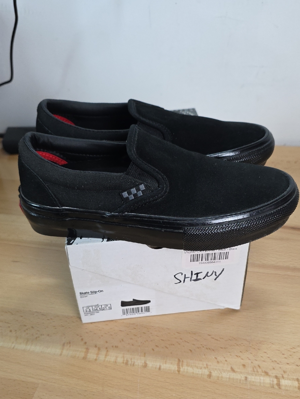 Vans Black Slip-On Skate Shoes 3.5 Men